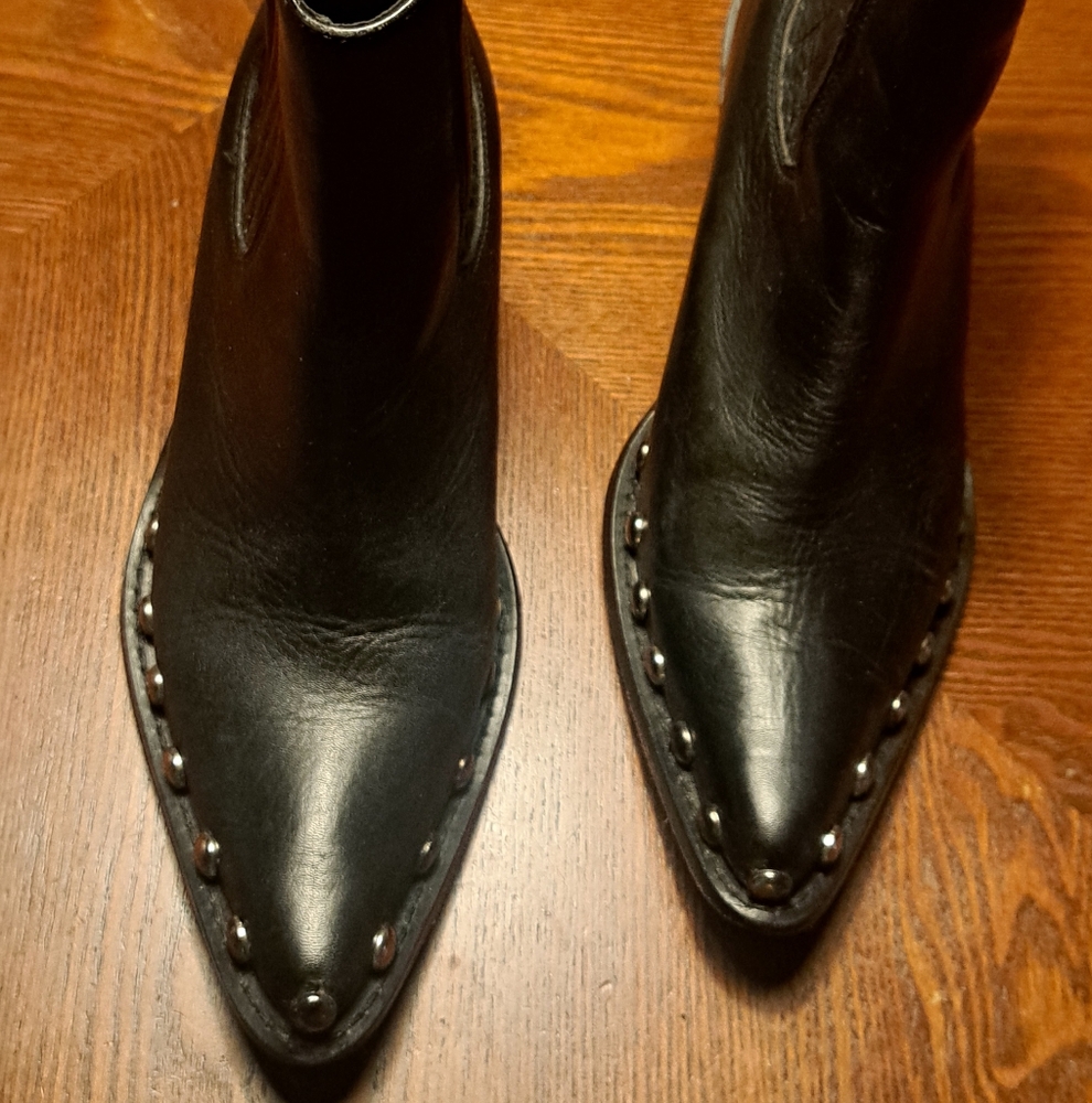 Black Studded Women's Booties